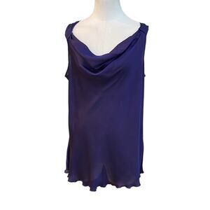 Vintage dark purple cowl neck top